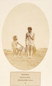 Sonthals, Aboriginal, Bhaugulpore Hills, from The People of India, by J. Forbes Watson, published 1868 by English Photographer