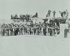 Southern Outfall Sewer, Crossness: dignitaries at the site by English Photographer