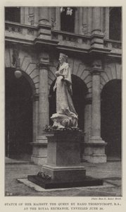 Statue of Her Majesty the Queen by Hamo Thornycroft, RA, at the Royal Exchange, unveiled 20 June by English Photographer