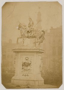 Statue of King George I, Leicester Square, London; Photograph Taken in 1866 by English Photographer