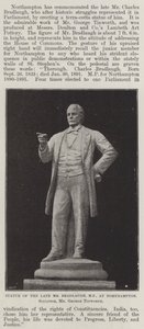 Statue of the late Mr Bradlaugh, MP, at Northampton, Sculptor, Mr George Tinworth by English Photographer