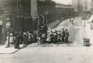 Street Entertainers Show on Weimar Street, off High Street, Putney by English Photographer