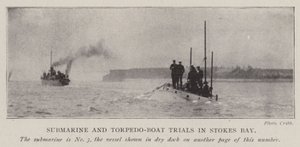 Submarine and Torpedo-Boat Trials in Stokes Bay by English Photographer