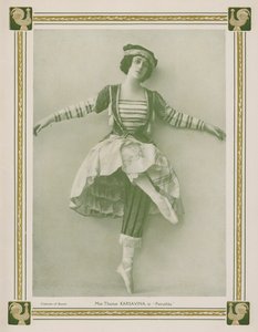 Tamara Karsavina, Russian Prima Ballerina, in a Ballets Russes Production of Igor Stravinsky