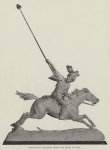 Tent-Pegging Challenge Trophy for Indian Cavalry by English Photographer