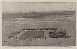 The 1st Battalion of the Leicestershire Regiment on Parade at Ladysmith by English Photographer