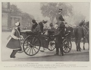 The Arrival of Queen Alexandra in Denmark, 19 September, Her Majesty Alighting at Bernstorff