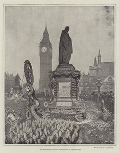 The Beaconsfield Statue, Westminster, on Primrose Day