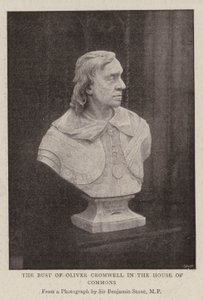 The Bust of Oliver Cromwell in the House of Commons by English Photographer