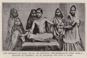 The Ceremony of Pithi Malni, or Anointing the Bridegroom