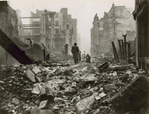 The City of London After a Bombing Raid by English Photographer