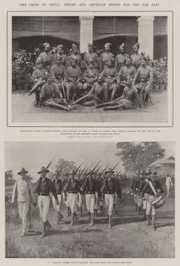 The Crisis in China, Indian and American Troops for the Far East by English Photographer