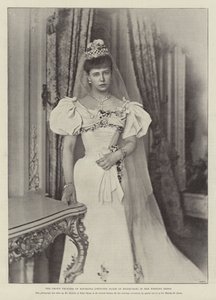 The Crown Princess of Roumania (Princess Marie of Edinburgh) in her Wedding Dress