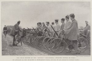 The Cycle Section of the Artists Volunteers, Awaiting Orders to Start by English Photographer