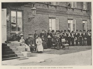 The Czar and his Family listening to Glee Singers at Spala, near Warsaw by English Photographer
