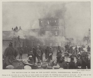 The Destruction by Fire of the Queens Hotel, Farnborough, 14 March
