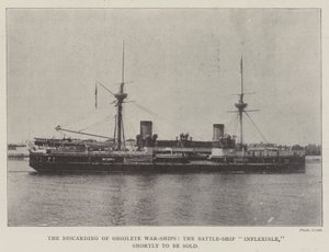 The Discarding of Obsolete Warships, the Battleship Inflexible, Shortly to be Sold by English Photographer