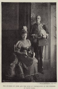 The Duchess of York and the Duke of Westminster at the Wedding at Eaton Hall by English Photographer