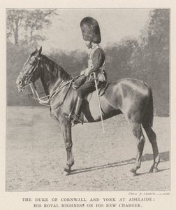The Duke of Cornwall and York at Adelaide, His Royal Highness on his New Charger by English Photographer