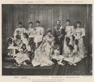 The Duke of York and his Bride, with the Bridesmaids