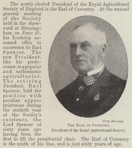 The Earl of Coventry, President of the Royal Agricultural Society by English Photographer