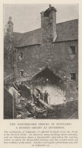 The Earthquake Shocks in Scotland, a Ruined Smithy at Inverness by English Photographer