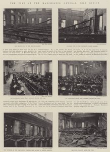 The Fire at the Manchester General Post Office by English Photographer