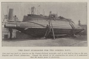 The First Submarine for the German Navy by English Photographer