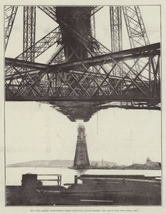 The Forth Bridge, Queensferry North Cantilever, Bottom Member, and Garvie Main Pier (April 1889) by English Photographer