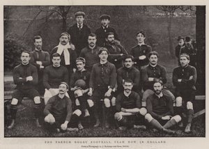 The French Rugby Football Team now in England by English Photographer