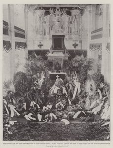The Funeral of the late Prince Alfred of Saxe-Coburg-Gotha, Floral Tributes around the Bier in the Church of the Schloss Friedenstein by English Photographer