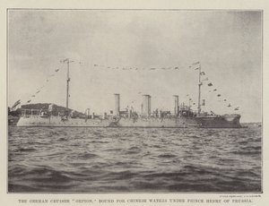 The German Cruiser Gefion, Bound for Chinese Waters Under Prince Henry of Prussia by English Photographer