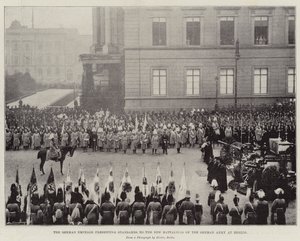 The German Emperor Presenting Standards to the New Battalions of the German Army at Berlin by English Photographer