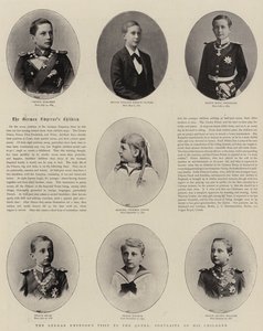 The German Emperors Visit to the Queen, Portraits of his Children by English Photographer