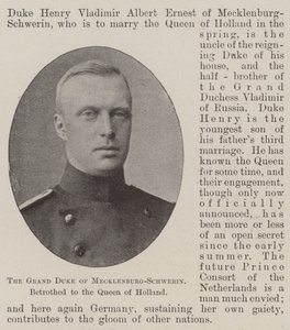 The Grand Duke of Mecklenburg-Schwerin, Betrothed to the Queen of Holland by English Photographer