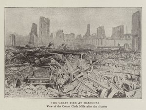 The Great Fire at Shanghai by English Photographer