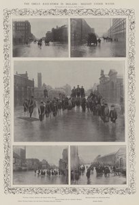 The Great Rain-Storm in Ireland, Belfast under water by English Photographer