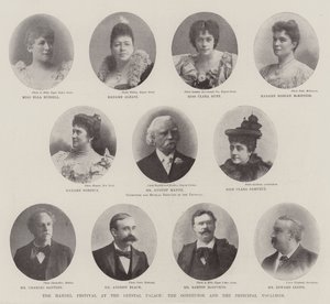 The Handel Festival at the Crystal Palace, the Conductor and the Principal Vocalists by English Photographer