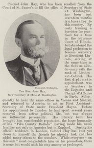 The Honourable John Hay, New Secretary of State at Washington by English Photographer