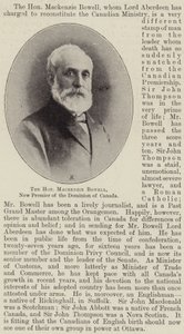 The Honourable Mackenzie Bowell, New Premier of the Dominion of Canada