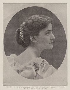 The Honourable Mrs G N Curzon, the Wife of the New Viceroy of India by English Photographer