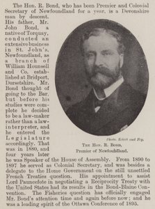 The Honourable R Bond, Premier of Newfoundland by English Photographer