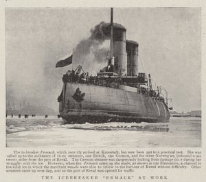 The Icebreaker Ermack at Work by English Photographer