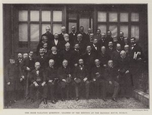 The Irish Taxation Question, Leaders of the Meeting at the Mansion House, Dublin by English Photographer