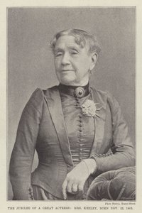 The Jubilee of a Great Actress, Mrs Keeley, Born 22 November 1805 by English Photographer