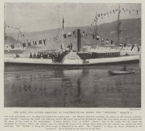 The King and Queen arriving at Dartmouth on Board the Dolphin, 7 March by English Photographer