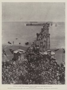 The Kings Cruise, Their Majesties landing at Ramsey Pier, Isle of Man, on 25 August by English Photographer