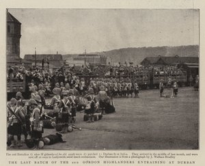 The Last Batch of the 2nd Gordon Highlanders entraining at Durban
