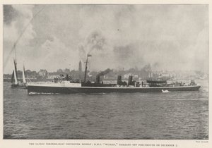 The Latest Torpedo-Boat Destroyer Mishap, HMS Wizard, Damaged off Portsmouth on 5 December by English Photographer