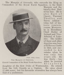 The Marquis of Ormonde, Elected Commodore of the Royal Yacht Squadron by English Photographer